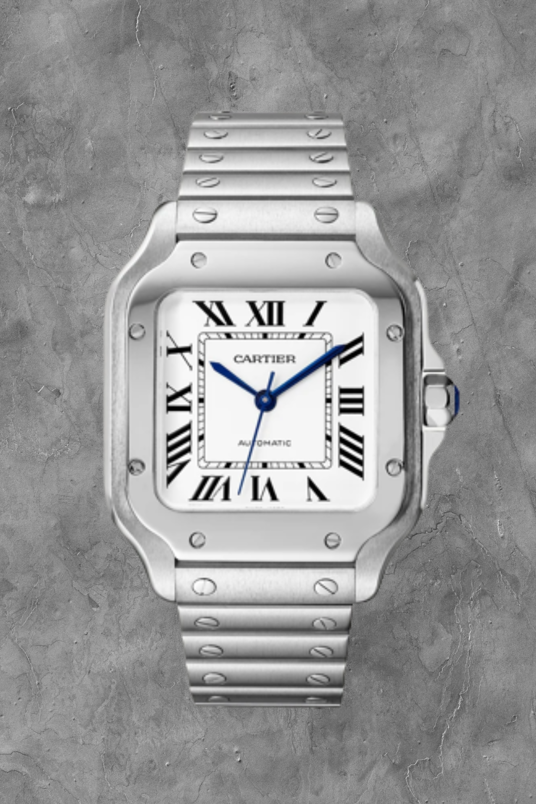 Santos De Cartier Steel MED White