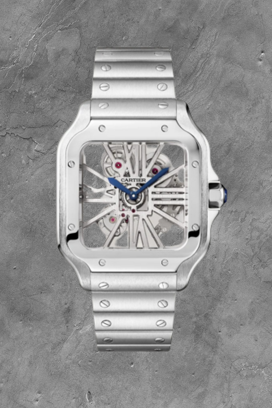 Santos De Cartier Skeleton LRG Steel