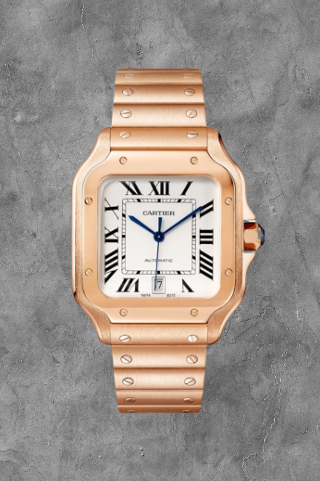 Santos De Cartier Rose LRG White