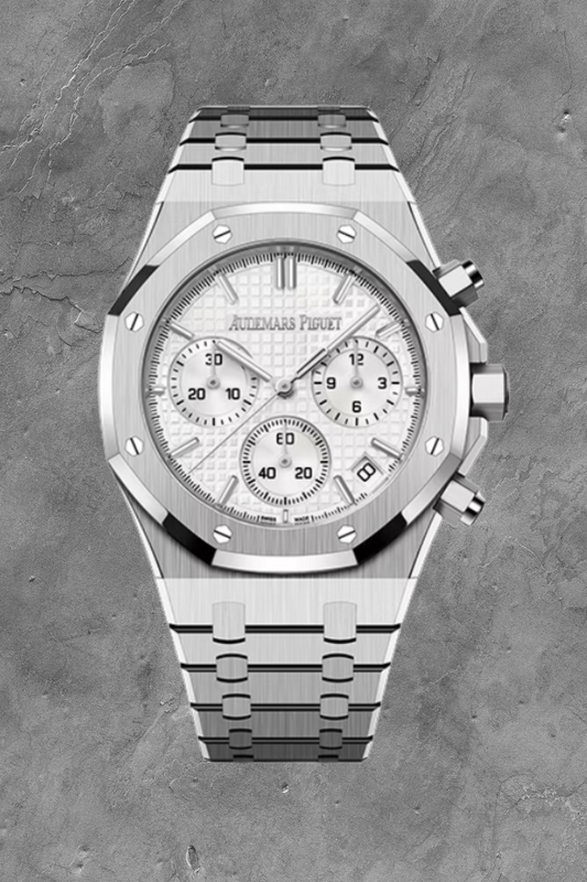 Royal Oak 41 Chronograph Steel White Dial