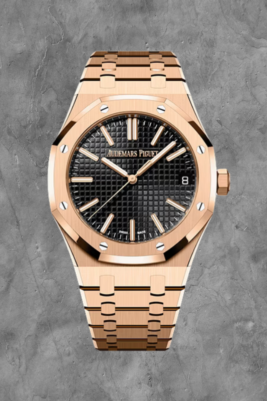 Royal Oak 41 Pink Gold Black Dial