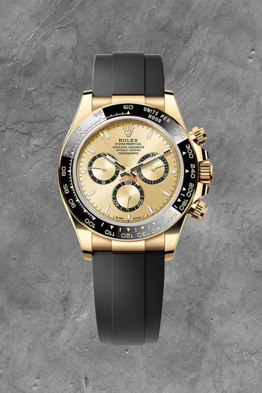 Cosmograph Daytona Yellow Gold Oysterflex Champagne Dial