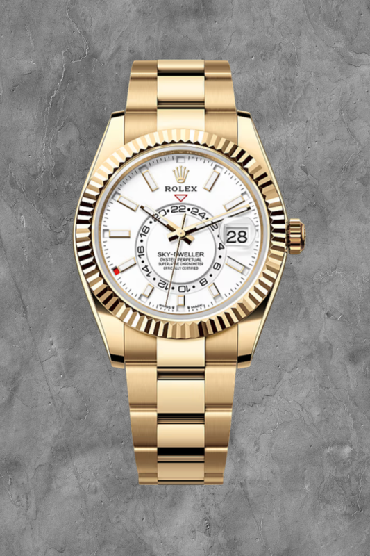 Sky-Dweller Yellow Gold White